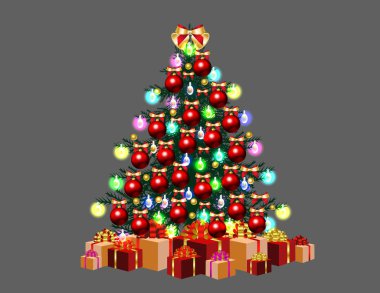 Işıklı Noel ağacı