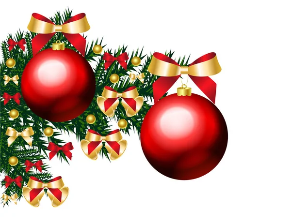 Jouet Noël Sur Une Branche — Image vectorielle
