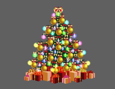 Işıklı Noel ağacı