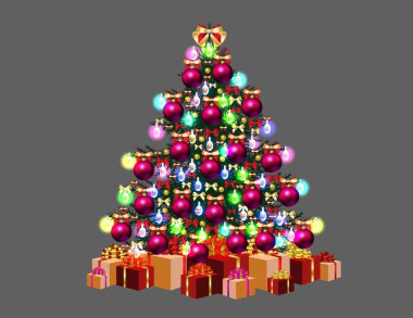 Işıklı Noel ağacı