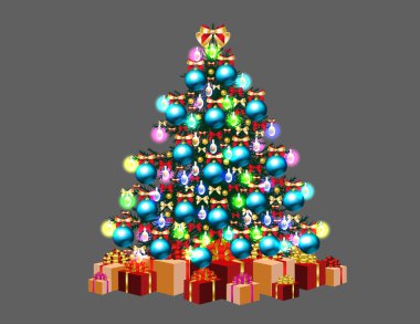Işıklı Noel ağacı
