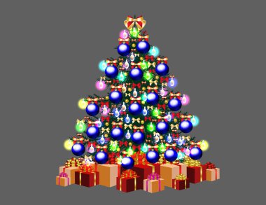 Işıklı Noel ağacı
