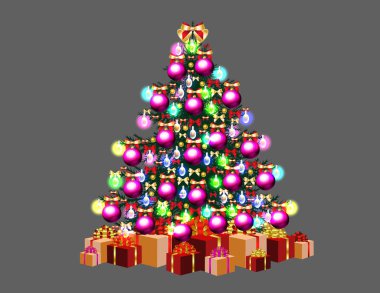 Işıklı Noel ağacı