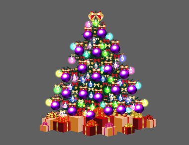Işıklı Noel ağacı