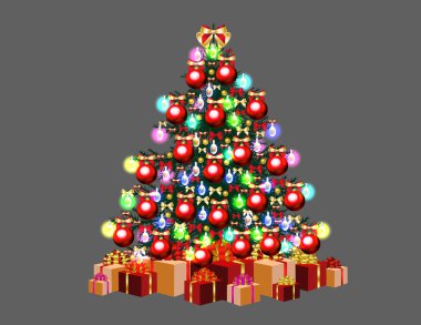 Işıklı Noel ağacı