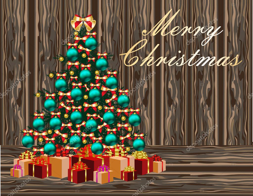 Merry Christmas greeting card