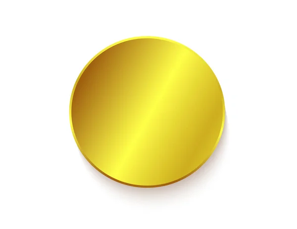Золотая Круглая Наклейка — стоковый вектор