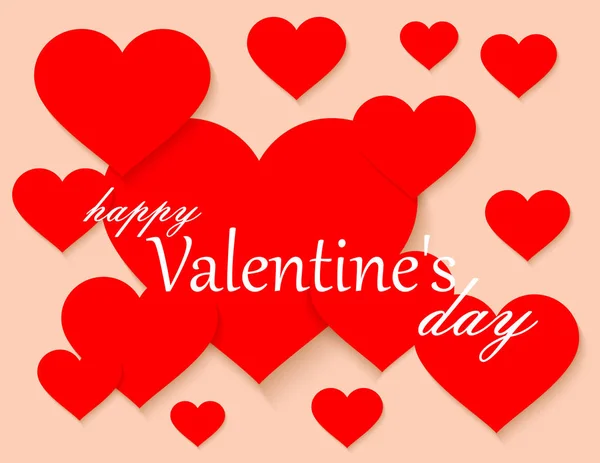 Tarjeta Felicitación Del Día San Valentín — Vector de stock