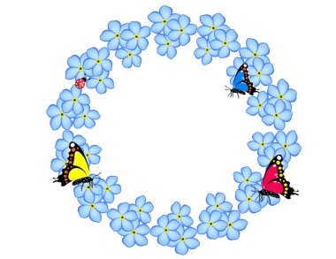 Unutma çiçekli çerçeve