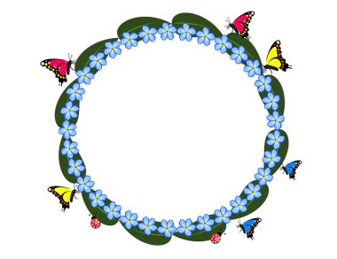 Unutma çiçekli çerçeve