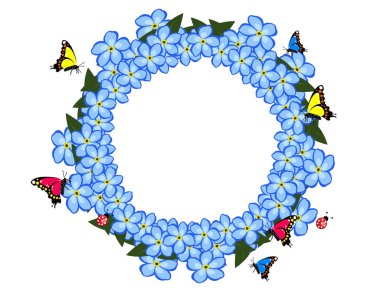 Unutma çiçekli çerçeve