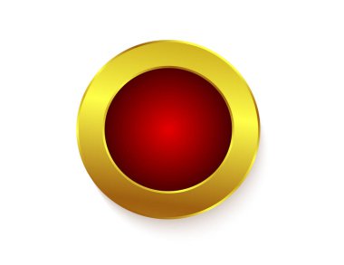 Altın etiket izole kırmızı