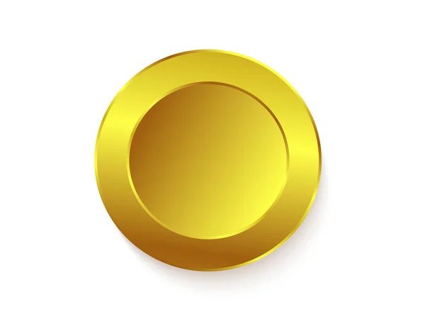 Gouden Sticker Geïsoleerd Goud — Stockvector