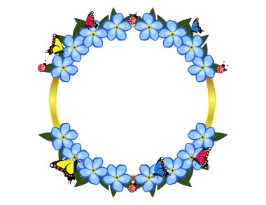 Unutma çiçekli çerçeve