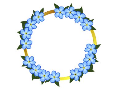 Unutma çiçekli çerçeve