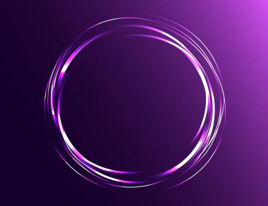 Neon mor dekor çerçeve