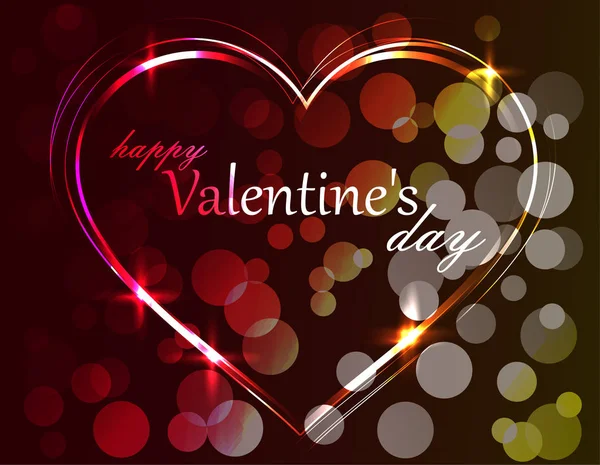 Tarjeta Felicitación Del Día San Valentín — Vector de stock