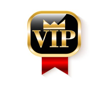 VIP etiket altın izole