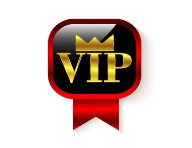 VIP etiket altın izole