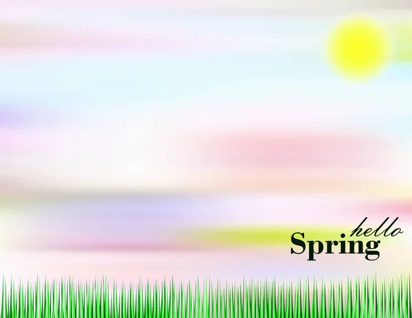 Hola Naturaleza Banner Primavera — Vector de stock