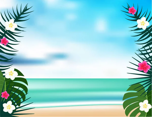 Meer Strand Hintergrund Banner — Stockvektor