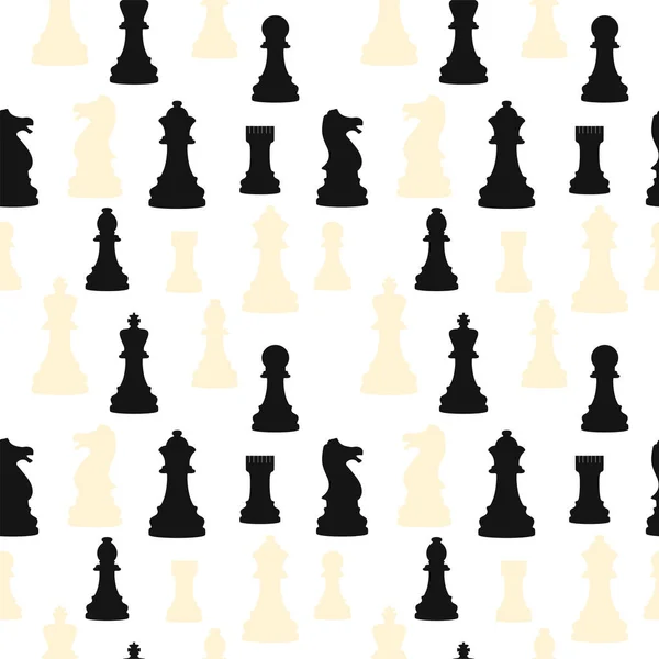 Échecs Décor Motif Sans Couture — Image vectorielle