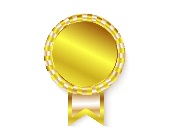 Χρυσό Μετάλλιο Απομονωμένη Διακόσμηση — Διανυσματικό Αρχείο