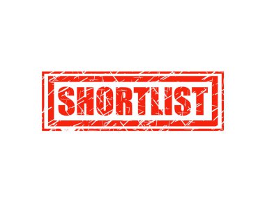Shortlist red stamp ruber clipart