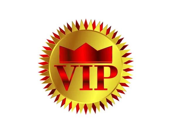 Vip Ronda Pegatina Oro — Vector de stock