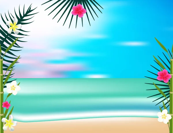 Фоновый Декор Пляжа — стоковый вектор