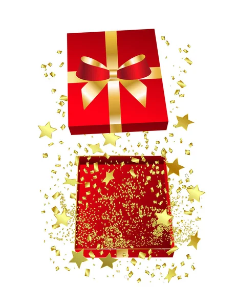 Gift Box Open Surprise — Stock Vector