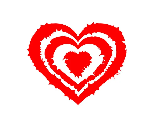 Corazón Decoración Del Día San Valentín — Vector de stock