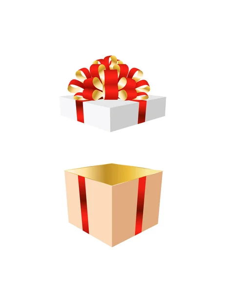 Caja Regalo Decoración Abierta — Vector de stock