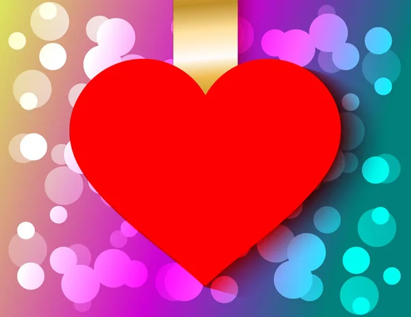 Αυτοκόλλητο Καρδιά Banner Διακόσμηση — Διανυσματικό Αρχείο
