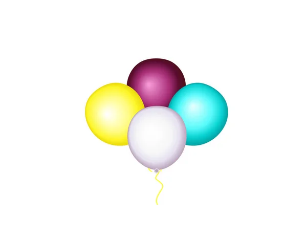 Ballonnen Van Verschillende Kleur Decor — Stockvector