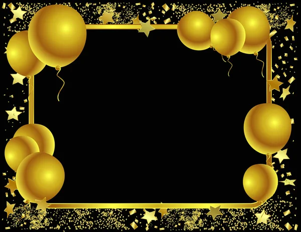 Holiday Background With Gold Balloons — Stock Vector © dero2010 #111548500