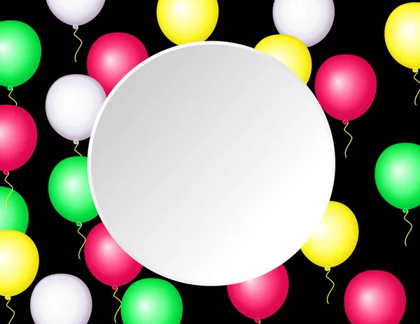 Ballonnen Van Verschillende Kleuren Frame — Stockvector