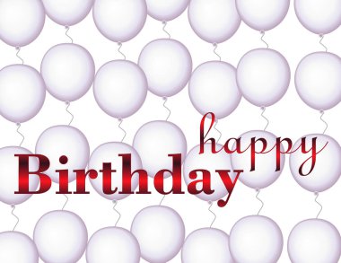 Doğum günü kartı tebrik balonlar