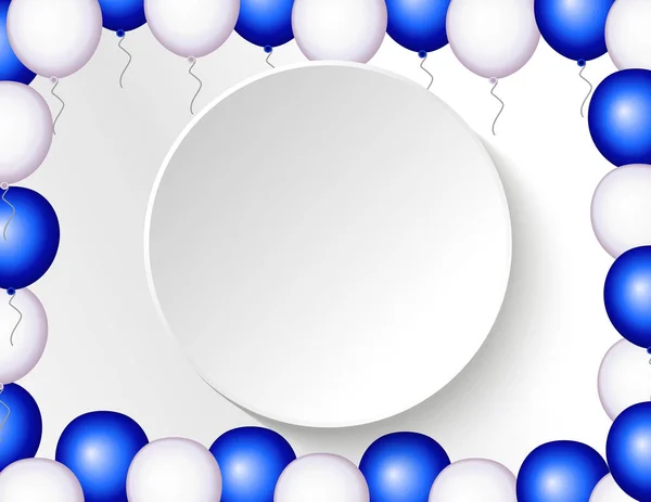 Luftballons Verschiedenen Farben Rahmen — Stockvektor
