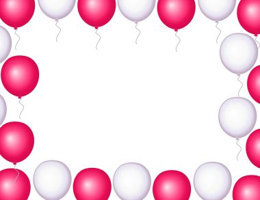 Balonlar farklı renk çerçeve