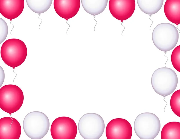 Balonlar Farklı Renk Çerçeve — Stok Vektör