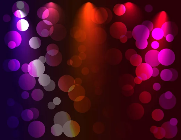 異なる色のライトと背景シーン — ストックベクタ