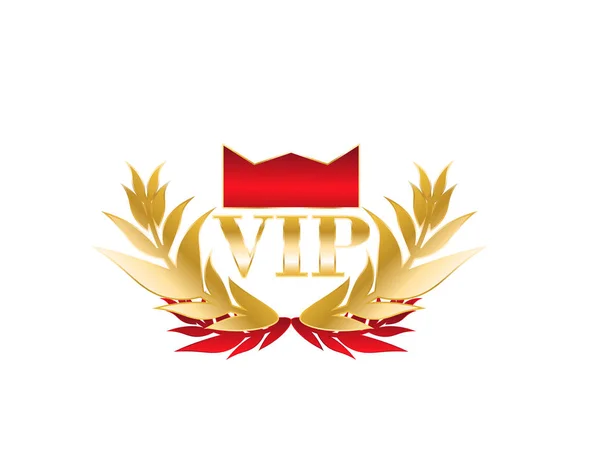 Pegatina Vip Oro Aislado — Vector de stock