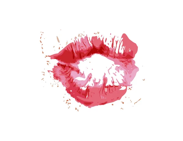 Lèvres Embrasser Décor Isolé — Image vectorielle