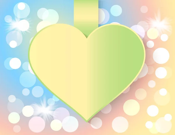 Αυτοκόλλητο Καρδιά Banner Διακόσμηση — Διανυσματικό Αρχείο