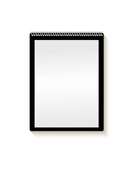 Cuaderno Sobre Fondo Blanco — Vector de stock