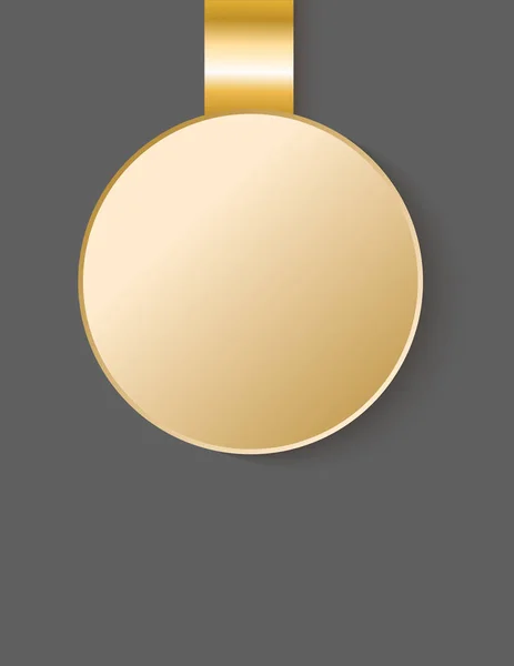 Empty Medal Isolated Decor — Stock Vector