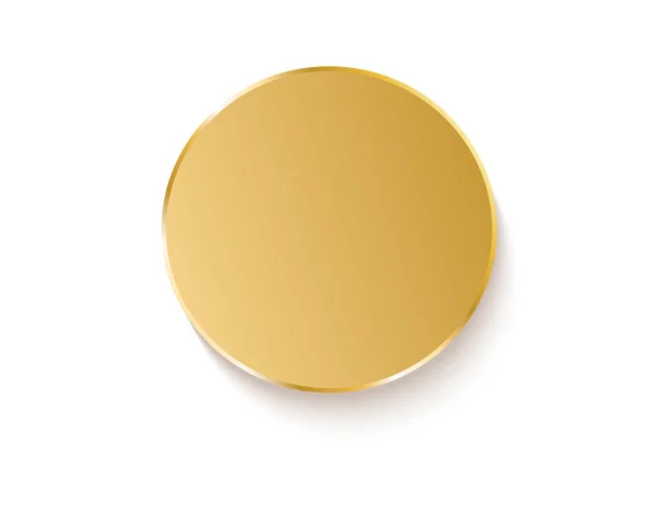 Adesivo Decorativo Isolato Oro — Vettoriale Stock