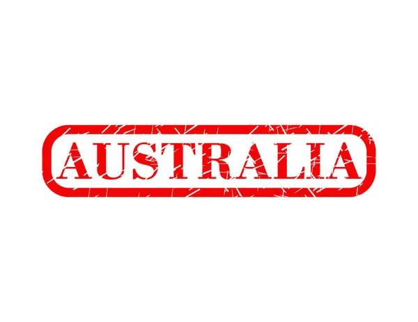 Australia Red Stamp Decor — Stock Vector