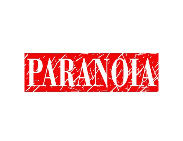 Paranoia Red Stamp Decor — Stock Vector